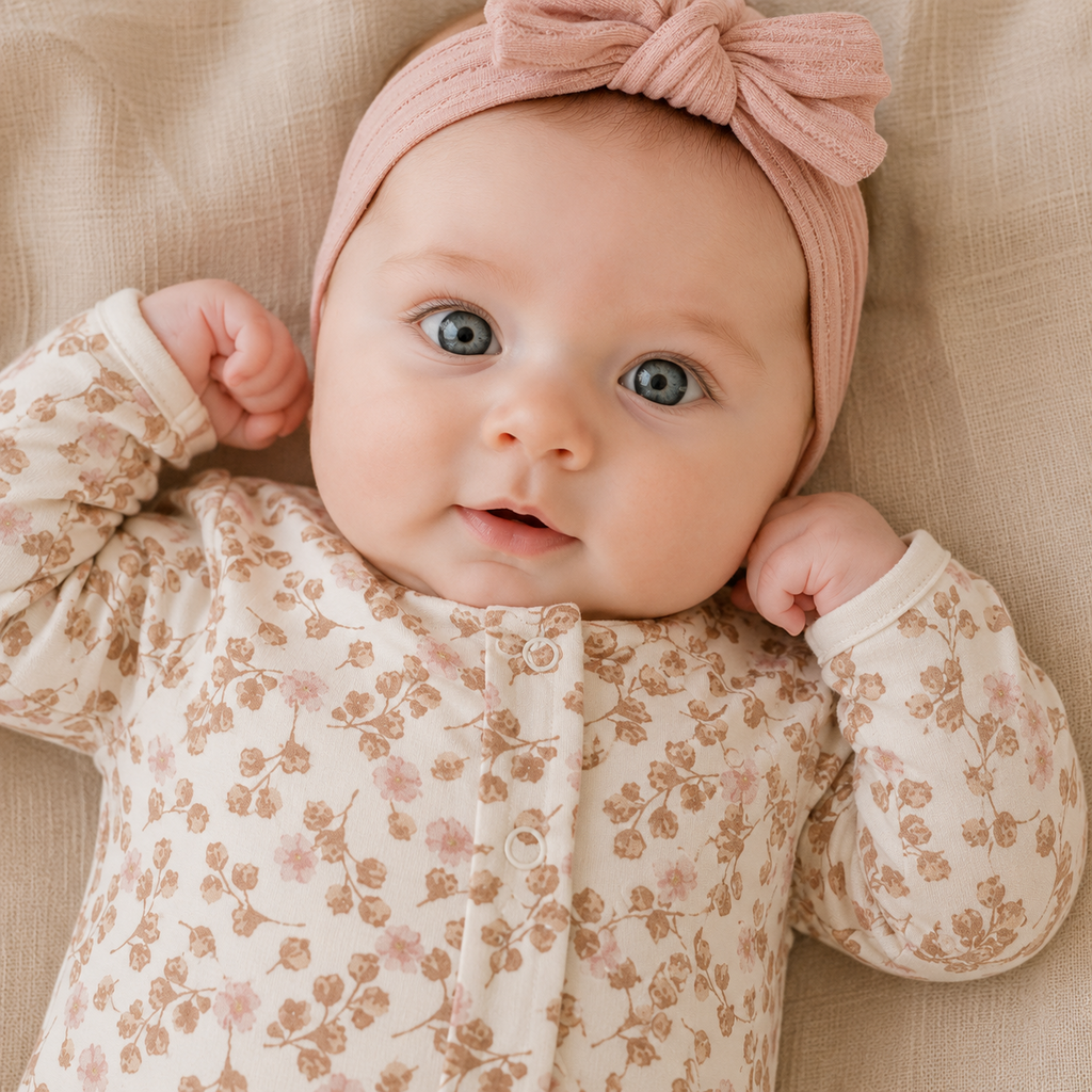 Drie haarbandjes (dusty pink/off-white)