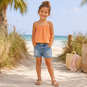 Name It Korte spijkerbroek MOM FIT Rose (medium blue denim sterren)