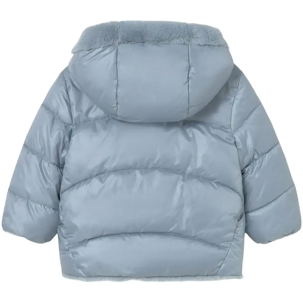 Winterjas REVERSIBLE nep bont (blue bell)