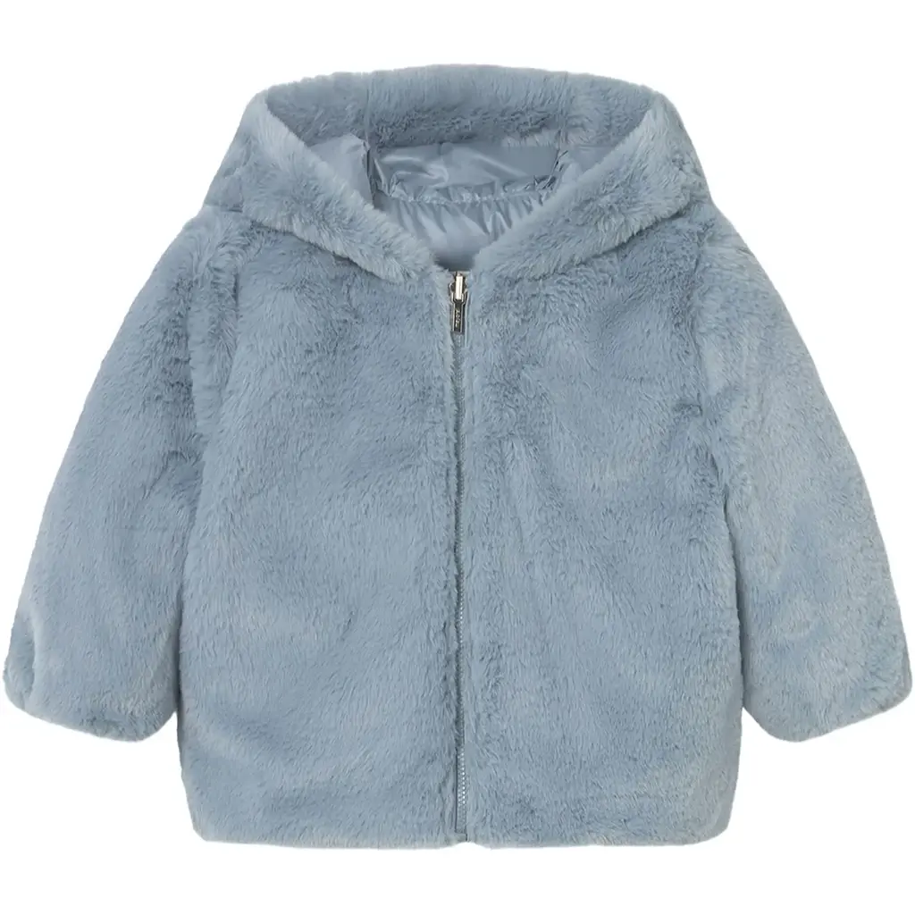 Winterjas REVERSIBLE nep bont (blue bell)