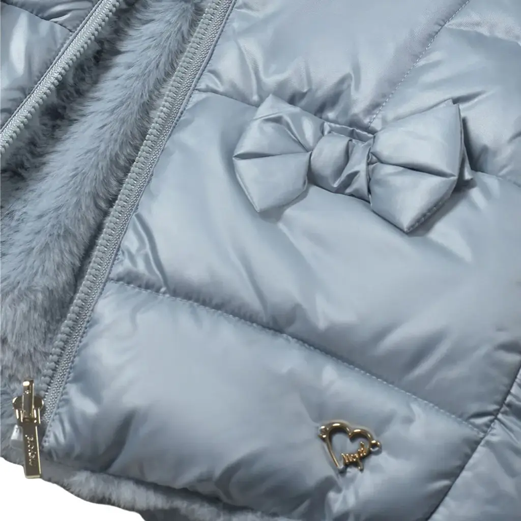 Winterjas REVERSIBLE nep bont (blue bell)
