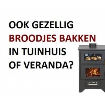 Plaatstalen houtkachel met oven BC21 - 14 KW