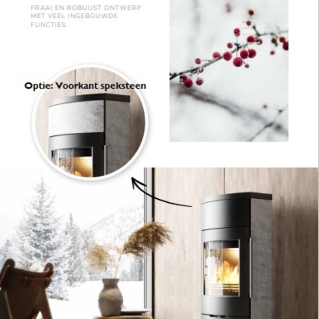 TermaTech Plaatstalen houtkachel  TermaTech TT80S  /3-7 kW