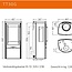 TermaTech Plaatstalen houtkachel  TermaTech TT30G  /3-7 kW