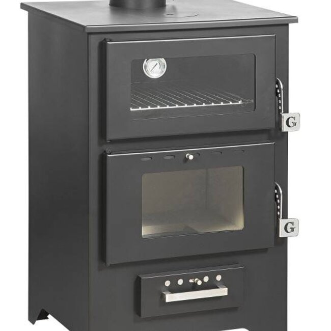 Plaatstalen houtkachel met oven BC21 - 14 KW
