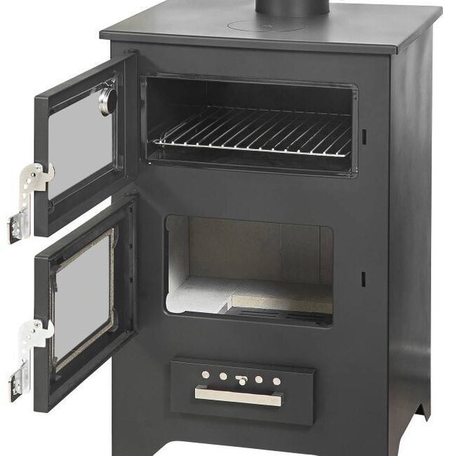 Plaatstalen houtkachel met oven BC21 - 14 KW