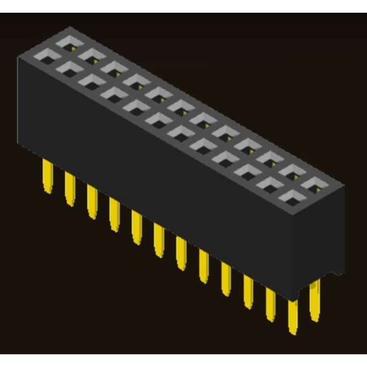 AMTEK Technology Co. Ltd. 5PS3SDX34/44-2XX   Female Header 1.27 2 Row H=3.4/4.4 Straight Type