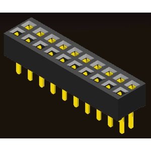 AMTEK Technology Co. Ltd. 5PS3SDX21-2XX    Female Header 1.27 2 Row H=2.1 Straight Type