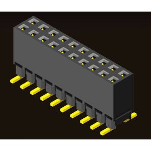 AMTEK Technology Co. Ltd. 5PS2EMX63-2XX   Female Header 2.0mm 2 Row Elevated SMT Type