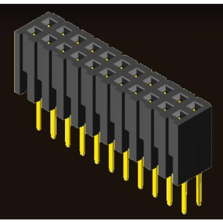 AMTEK Technology Co. Ltd. 5PS2SDX72-2XX  Female Header 2.0mm 2 Row H=7.2mm Straight Type