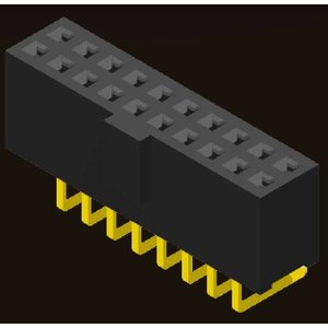 AMTEK Technology Co. Ltd. 5PS1RDX85B-2XX               Female Header 2.54mm H=8.5mm With Bump Right Angle Type