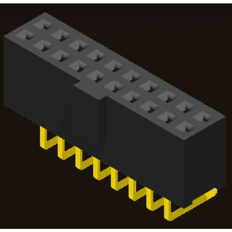 AMTEK Technology Co. Ltd. 5PS1RDX85B-2XX           Female Header 2.54mm H=8.5mm With Bump Right Angle Type