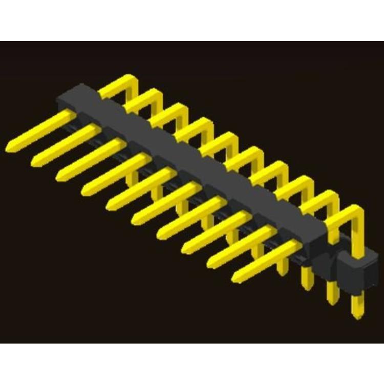 AMTEK Technology Co. Ltd. 5PH1DUX25-1XX                              Pin Header 2.54mm H=2.5mm Stack Right Angle Type