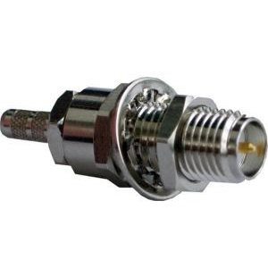 LINX Technologies Inc. RP-SMA Female Bulkhead-Mount Connector with RG174 Cable End Crimp