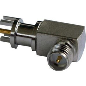 LINX Technologies Inc. RP-SMA Female Right-Angle Edge Multi-Mount Connector for 0.062in Boards