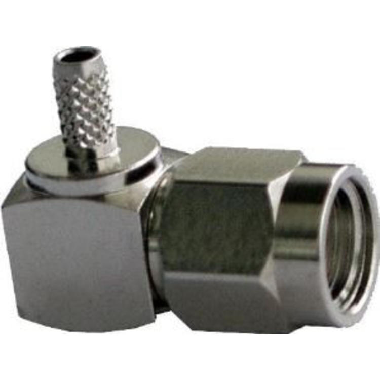 LINX Technologies Inc. RP-SMA Male Right-Angle Connector with RG174 Cable End Crimp