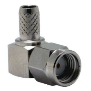 LINX Technologies Inc. RP-SMA Male Right-Angle Connector with RG58 Cable End Crimp