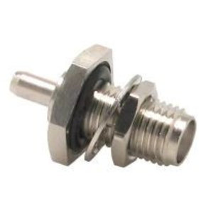 LINX Technologies Inc. RP-SMA Female Bulkhead Rear-Mount Connector with RG58 Cable End Crimp and O-Ring