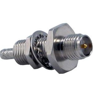 LINX Technologies Inc. RP-SMA Female Bulkhead Front-Mount Connector with RG178 Cable End Crimp and O-Ring