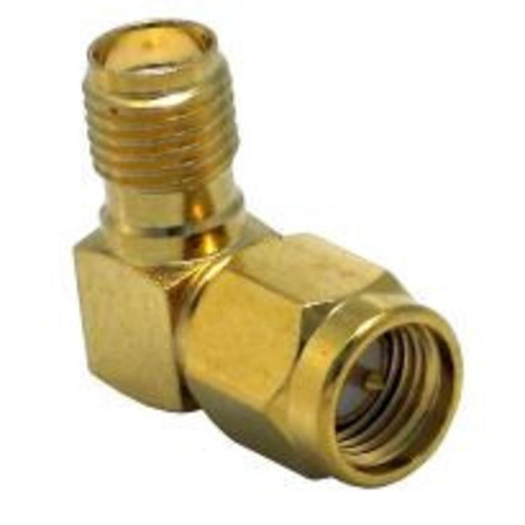 LINX Technologies Inc. SMA Male to SMA Female Right Angle Adapter