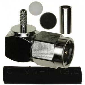 LINX Technologies Inc. SMA Male Right-Angle Connector with RG178 Cable End Crimp