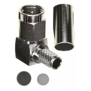 LINX Technologies Inc. SMA Male Right-Angle Connector with RG58 Cable End Crimp