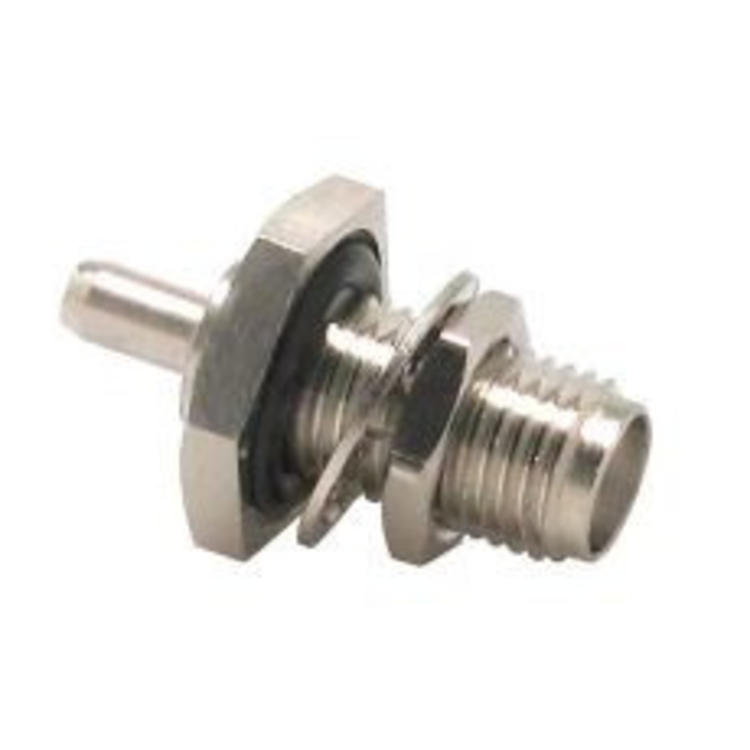 LINX Technologies Inc. SMA Female Bulkhead Rear Mount Connector with RG178 Cable End Crimp and O-Ring