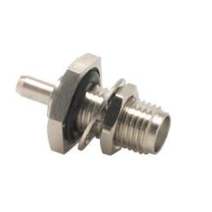 LINX Technologies Inc. SMA Female Bulkhead Rear Mount Connector with RG58 Cable End Crimp and O-Ring