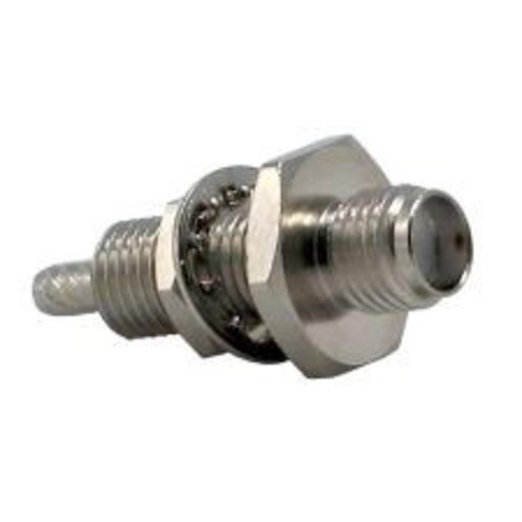 LINX Technologies Inc. SMA Female Bulkhead Front-Mount Connector with RG174 Cable End Crimp and O-Ring