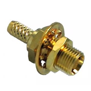 LINX Technologies Inc. MCX Female Bulkhead-Mount Connector with RG178 Cable End Crimp