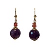EXCLUSIVE COLLECTION Earrings with Orange Sapphire and Amethyst