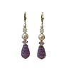 EXCLUSIVE COLLECTION Earrings with Pearl, Moonstone, Pearl, Amethyst and Amethyst Peg