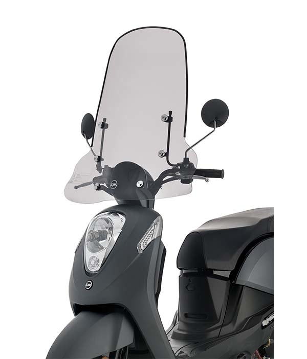 Sym Mio 50i new smoke origineel hoog windscherm inclusief bevestigingsset