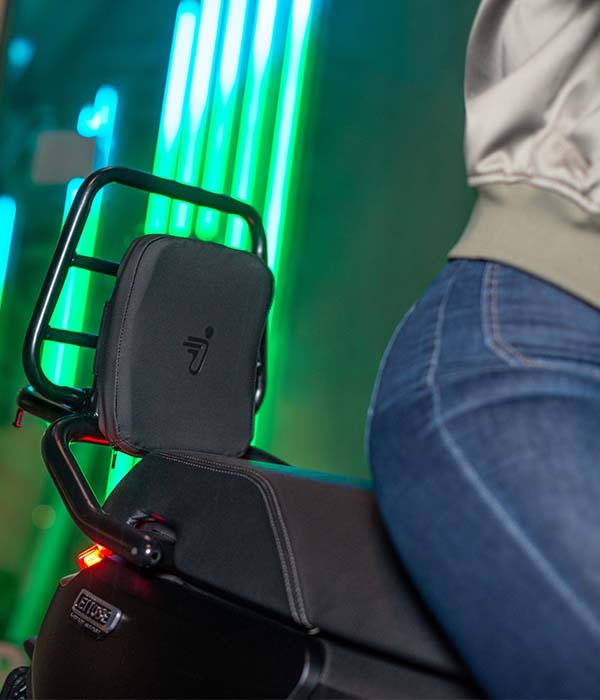 Segway E110S Achterklapdrager zwart met zwart kussen
