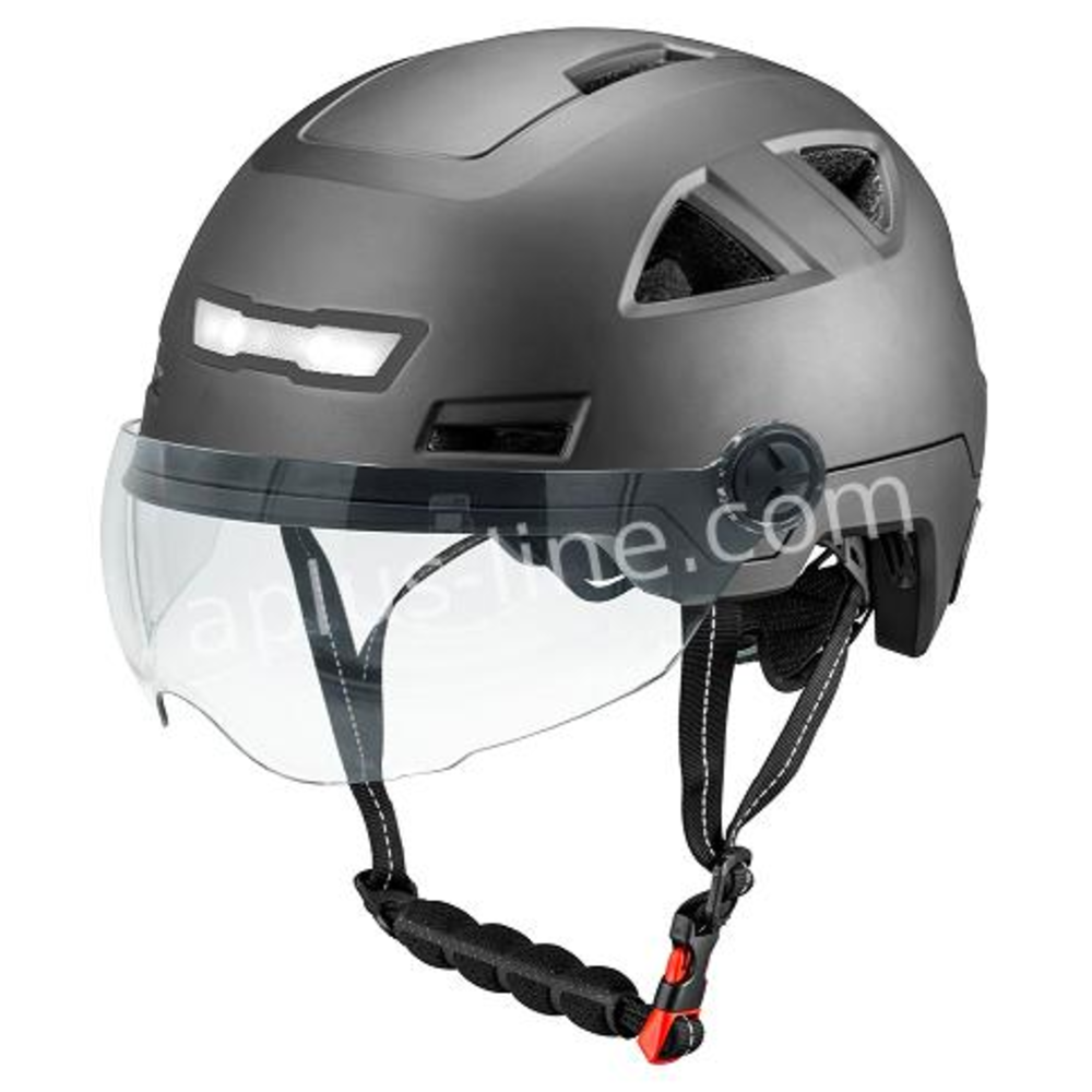 Snorscooter Helm E-Light met vizier (goedgekeurd) - Scooter Centrum