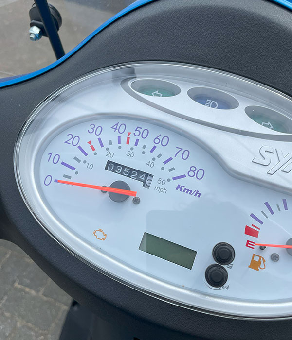 Sym Fiddle 2 45KM/U Matblauw 2022