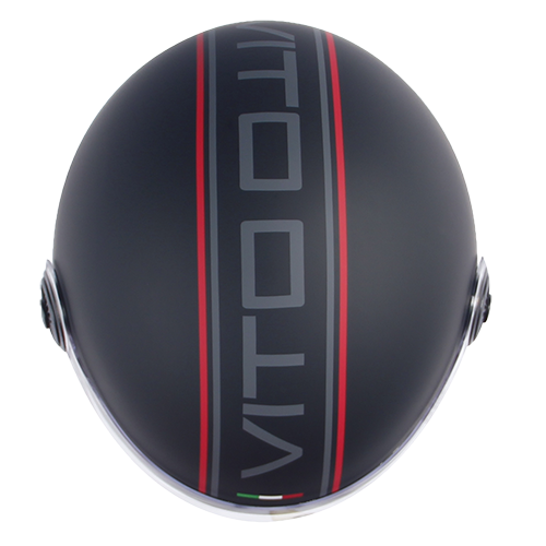 Vito Jethelm Matzwart Fashion met rode striping