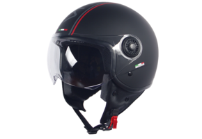 Scooterhelm Jet Matzwart Fashion
