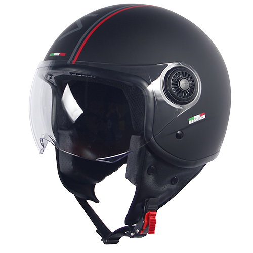 Scooterhelm Jet Matzwart Fashion