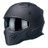 Scooterhelm Streetfighter Matzwart