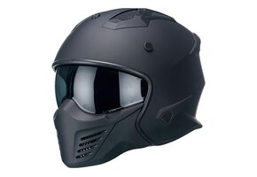 Scooterhelm Streetfighter Matzwart