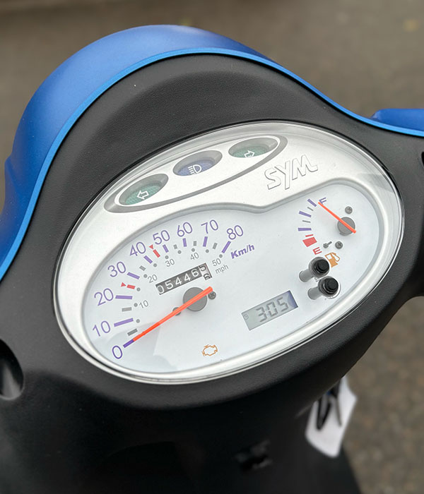 Sym Fiddle 2 45km/u Mat Blauw 2022