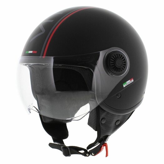 Helm M Vito Jet Loreto Fashion Matzwart