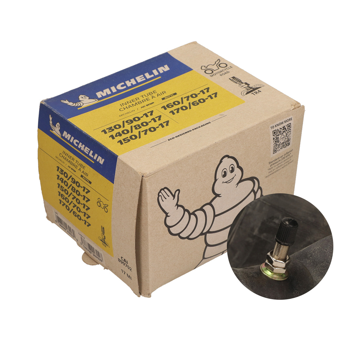 binnenband recht 120-130/90x10 michelin