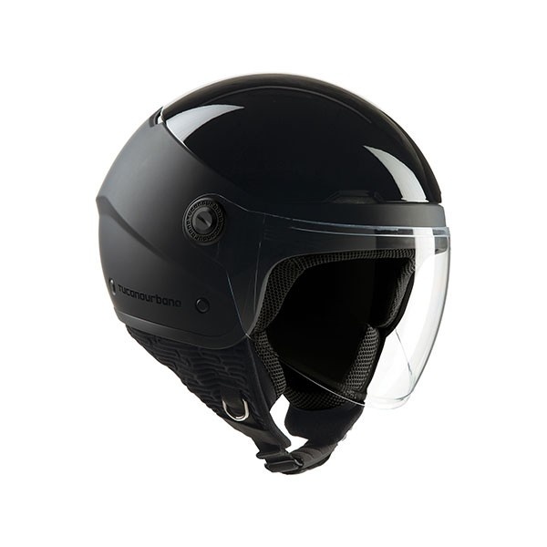 Helm Tucano demi-jet el 'pop zwartglans/ zwart mat