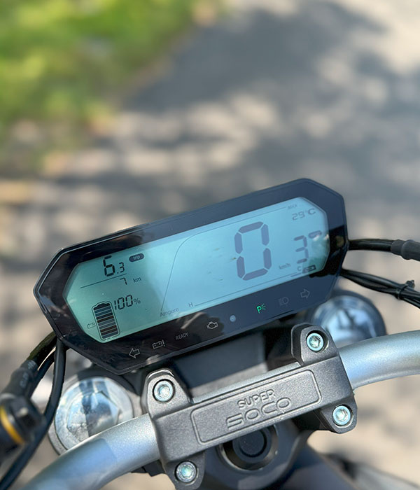 Super Soco TSX Elektrische bromfiets Silver Black 45km