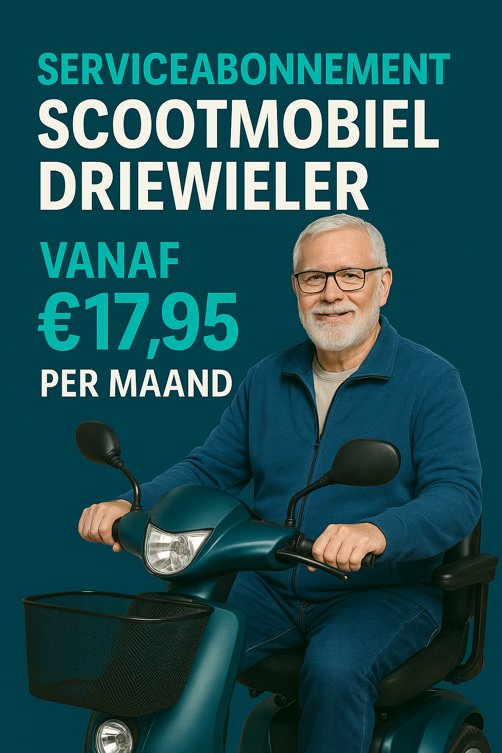 Scootmobiel - Service Abonnement per maand scootmobiel driewieler
