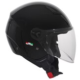 Kinderhelm Jet Vito Glanzend Zwart met Striping