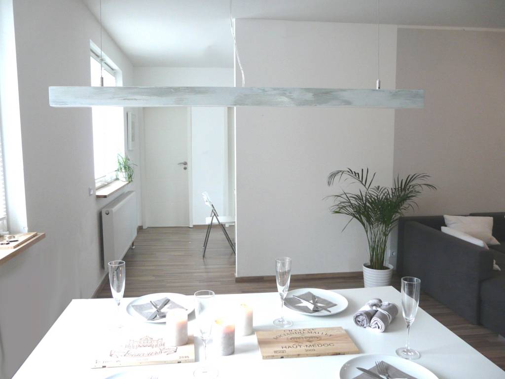 Hängelampe shabby-chic weiß - Luxina Licht