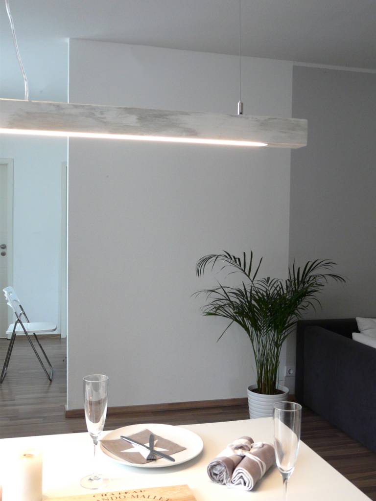 Hängelampe shabby-chic weiß - Luxina Licht